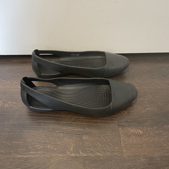 Crocs Iconic Comfort Women's Black Sienna Flats Slip-on Ballet Size 10 - Picture 5 of 7